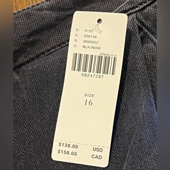 Pilcro Black Barrel Jeans NWT - Picture 4 of 10